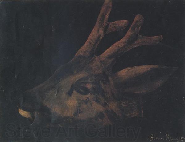 Henri Rousseau Head of Virginia Deer Spain oil painting art